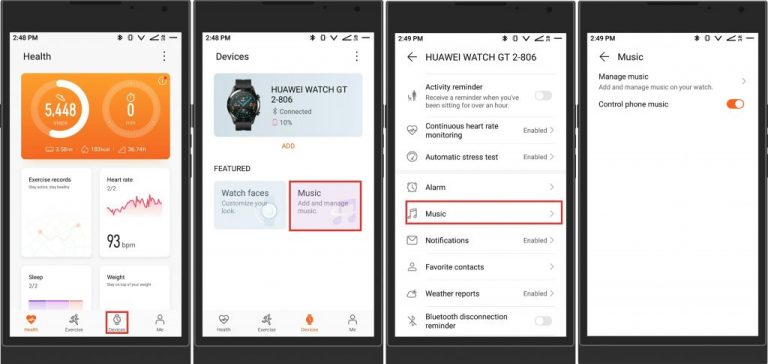 spotify huawei watch